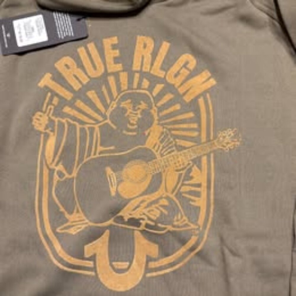 NWT Men's True Religion Kalamata Raglan Hoodie XXXL
